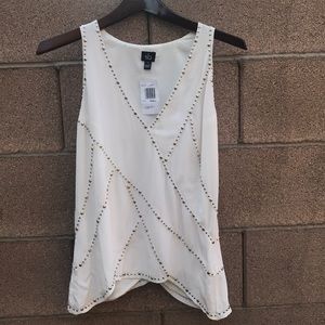 Silk Beaded Tank Top